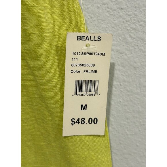 Hot Cotton Cropped Cargo Pants Green Lime Sz Medium Pull On Elastic Waist NWT - Picture 4 of 11